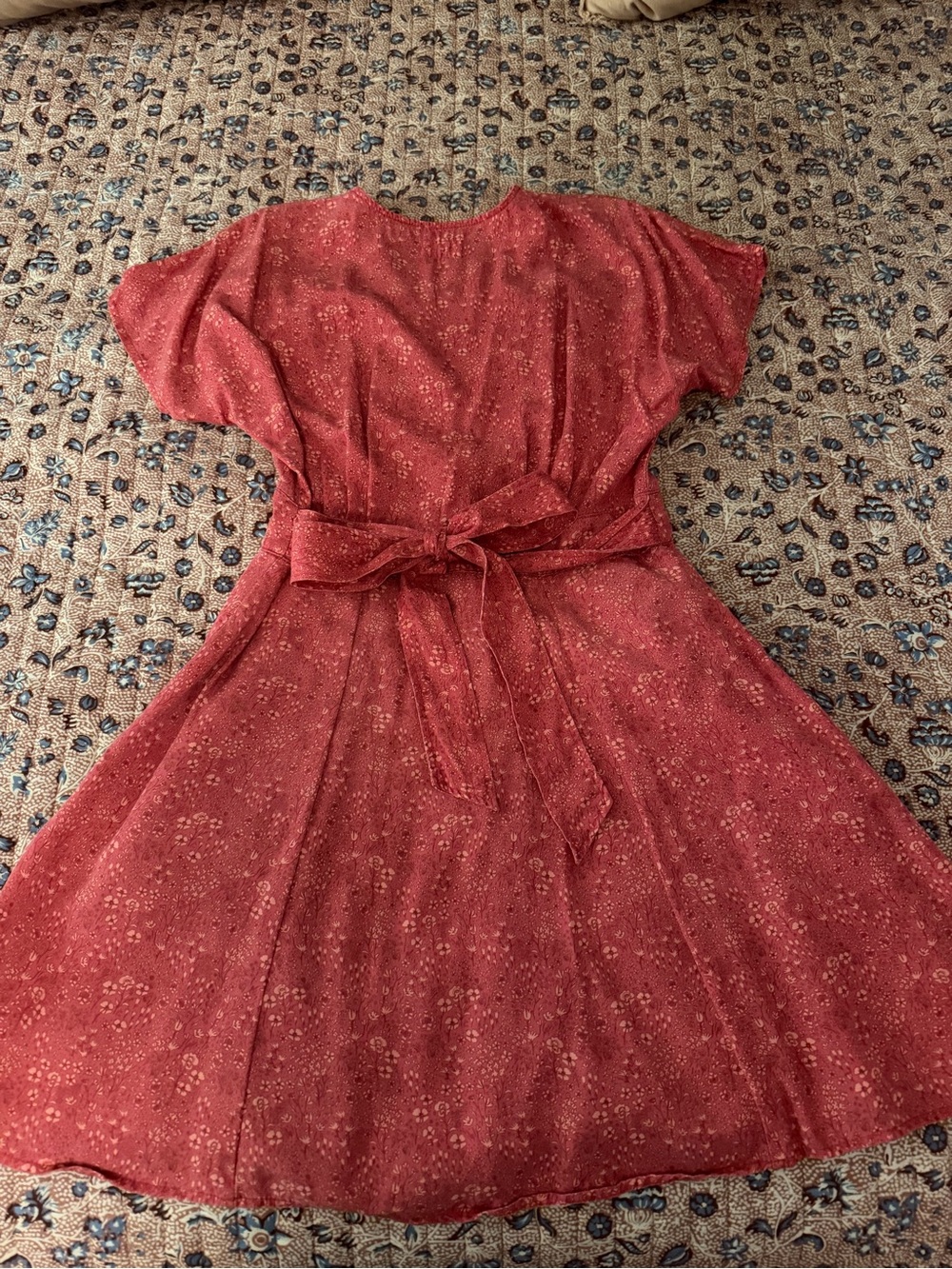 Marine Layer Camila Dress - Coral Red Button-Front Mini - Picture 10 of 12